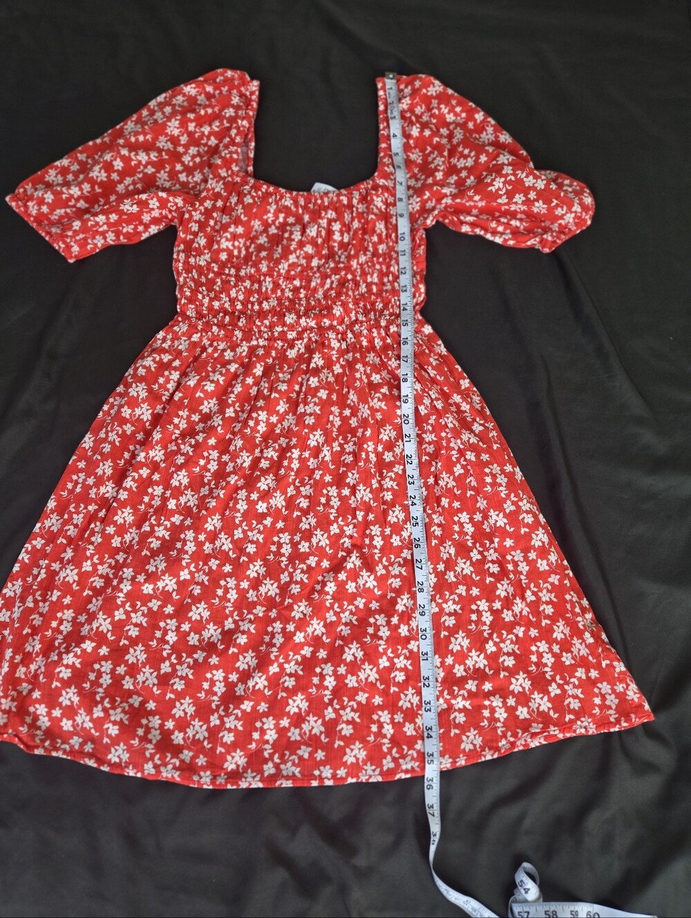 GAP Orange Mini Dress with White Floral Print - Picture 3 of 6